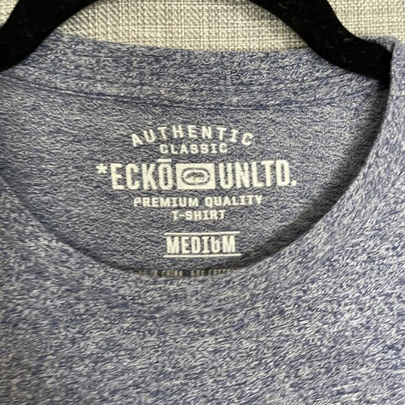 ECKO Shirt Mens Medium Vandals For Hire Skate Skater Tee Heather Blue Y2K - Picture 4 of 9